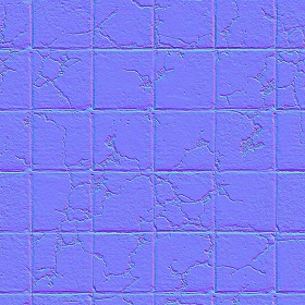Textures   -   ARCHITECTURE   -   PAVING OUTDOOR   -   Concrete   -   Blocks damaged  - Concrete paving outdoor damaged texture seamless 05502 - Normal
