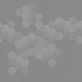 Textures   -   ARCHITECTURE   -   TILES INTERIOR   -   Hexagonal mixed  - Hexagonal tile texture seamless 18110 - Displacement