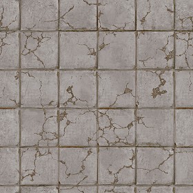 Textures   -   ARCHITECTURE   -   PAVING OUTDOOR   -   Concrete   -   Blocks damaged  - Concrete paving outdoor damaged texture seamless 05503 (seamless)