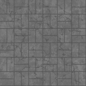 Textures   -   ARCHITECTURE   -   PAVING OUTDOOR   -   Concrete   -   Blocks damaged  - Concrete paving outdoor damaged texture seamless 05504 - Displacement