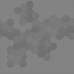 Textures   -   ARCHITECTURE   -   TILES INTERIOR   -   Hexagonal mixed  - Hexagonal tile texture seamless 18112 - Displacement