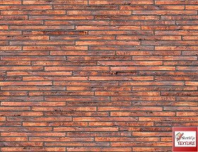 Textures   -   ARCHITECTURE   -   WALLS TILE OUTSIDE  - Clay bricks wall cladding PBR texture seamless 21727