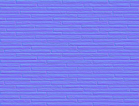 Textures   -   ARCHITECTURE   -   WALLS TILE OUTSIDE  - Clay bricks wall cladding PBR texture seamless 21727 - Normal