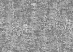 Textures   -   ARCHITECTURE   -   BRICKS   -   Damaged bricks  - Damaged bricks texture seamless 00127 - Displacement