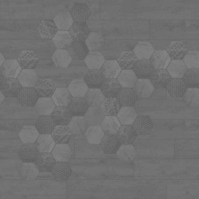 Textures   -   ARCHITECTURE   -   TILES INTERIOR   -   Hexagonal mixed  - Hexagonal tile texture seamless 18113 - Displacement