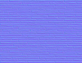 Textures   -   ARCHITECTURE   -   WALLS TILE OUTSIDE  - Clay bricks wall cladding PBR texture seamless 21728 - Normal