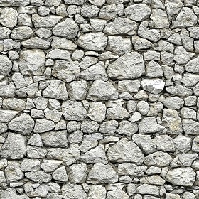 Wall of white river stones texture seamless 20831