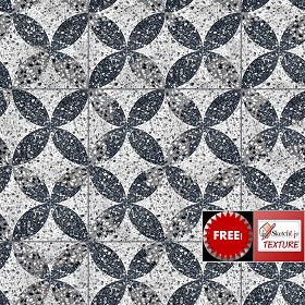 Textures   -  FREE PBR TEXTURES - terrazzo floor tile PBR texture seamless 21491