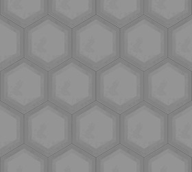 Textures   -   ARCHITECTURE   -   TILES INTERIOR   -   Hexagonal mixed  - Concrete hexagonal tile texture seamless 18116 - Displacement