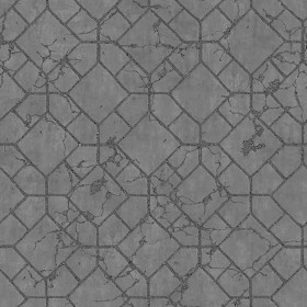 Textures   -   ARCHITECTURE   -   PAVING OUTDOOR   -   Concrete   -   Blocks damaged  - Concrete paving outdoor damaged texture seamless 05508 - Displacement