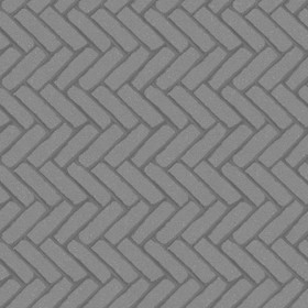Textures   -   ARCHITECTURE   -   PAVING OUTDOOR   -   Concrete   -   Herringbone  - Concrete paving herringbone outdoor texture seamless 05818 - Displacement