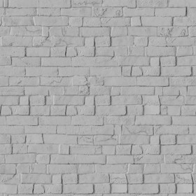 Textures   -   ARCHITECTURE   -   BRICKS   -   White Bricks  - White bricks texture seamless 00518 - Displacement