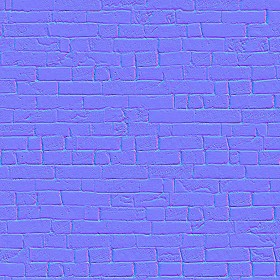 Textures   -   ARCHITECTURE   -   BRICKS   -   White Bricks  - White bricks texture seamless 00518 - Normal