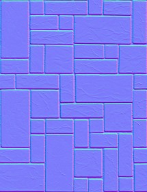 Textures   -   ARCHITECTURE   -   STONES WALLS   -   Claddings stone   -   Exterior  - Wall cladding stone texture seamless 19007 - Normal