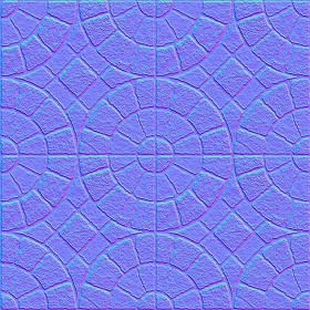Textures   -   ARCHITECTURE   -   PAVING OUTDOOR   -   Concrete   -   Blocks mixed  - Paving concrete mixed size texture seamless 05564 - Normal