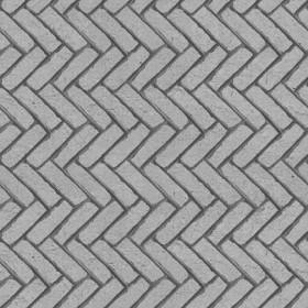 Textures   -   ARCHITECTURE   -   PAVING OUTDOOR   -   Concrete   -   Herringbone  - Concrete paving herringbone outdoor texture seamless 05819 - Displacement