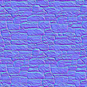 Textures   -   ARCHITECTURE   -   STONES WALLS   -   Claddings stone   -   Exterior  - Wall cladding stone texture seamless 19009 - Normal