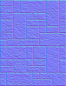 Textures   -   ARCHITECTURE   -   STONES WALLS   -   Claddings stone   -   Exterior  - Wall cladding stone texture seamless 19010 - Normal