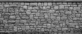 Textures   -   ARCHITECTURE   -   STONES WALLS   -   Claddings stone   -   Exterior  - Retaining walls stone for gardens texture horizontal seamless 19363 - Displacement