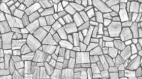 Textures   -   ARCHITECTURE   -   STONES WALLS   -   Claddings stone   -   Exterior  - Travertine flagstones wall cladding texture seamless 19364 - Bump