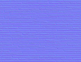 Textures   -   ARCHITECTURE   -   WALLS TILE OUTSIDE  - Clay bricks wall cladding PBR texture seamless 21733 - Normal