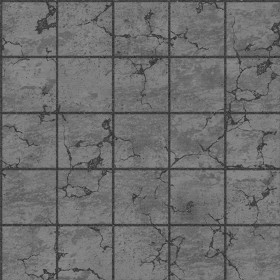 Textures   -   ARCHITECTURE   -   PAVING OUTDOOR   -   Concrete   -   Blocks damaged  - Concrete paving outdoor damaged texture seamless 05512 - Displacement