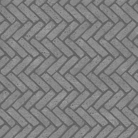 Textures   -   ARCHITECTURE   -   PAVING OUTDOOR   -   Concrete   -   Herringbone  - Concrete paving herringbone outdoor texture seamless 05822 - Displacement