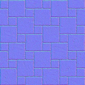 Textures   -   ARCHITECTURE   -   PAVING OUTDOOR   -   Pavers stone   -   Blocks mixed  - Pavers stone mixed size texture seamless 06120 - Normal