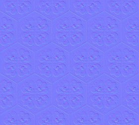 Textures   -   ARCHITECTURE   -   TILES INTERIOR   -   Hexagonal mixed  - Concrete hexagonal tile texture seamless 20291 - Normal