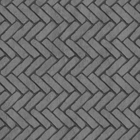Textures   -   ARCHITECTURE   -   PAVING OUTDOOR   -   Concrete   -   Herringbone  - Concrete paving herringbone outdoor texture seamless 05823 - Displacement