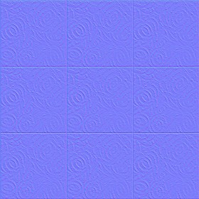 Textures   -   ARCHITECTURE   -   TILES INTERIOR   -   Stone tiles  - Lava square ornate tile texture seamless 15992 - Normal