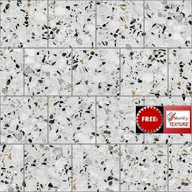 Textures   -   FREE PBR TEXTURES  - Terrazzo outdoor tiles PBR texture seamless 21846 (seamless)