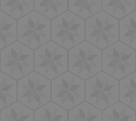 Textures   -   ARCHITECTURE   -   TILES INTERIOR   -   Hexagonal mixed  - Concrete hexagonal tile texture seamless 20292 - Displacement