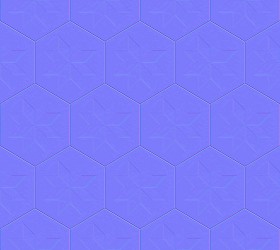 Textures   -   ARCHITECTURE   -   TILES INTERIOR   -   Hexagonal mixed  - Concrete hexagonal tile texture seamless 20292 - Normal