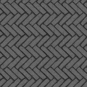 Textures   -   ARCHITECTURE   -   PAVING OUTDOOR   -   Concrete   -   Herringbone  - Concrete paving herringbone outdoor texture seamless 05824 - Displacement