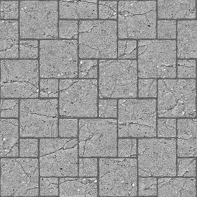 Textures   -   ARCHITECTURE   -   PAVING OUTDOOR   -   Concrete   -  Blocks damaged - Concrete paving outdoor damaged texture seamless 05514