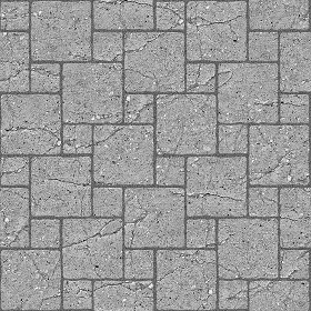 Textures   -   ARCHITECTURE   -   PAVING OUTDOOR   -   Concrete   -   Blocks damaged  - Concrete paving outdoor damaged texture seamless 05514 (seamless)