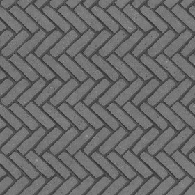 Textures   -   ARCHITECTURE   -   PAVING OUTDOOR   -   Concrete   -   Herringbone  - Concrete paving herringbone outdoor texture seamless 05825 - Displacement