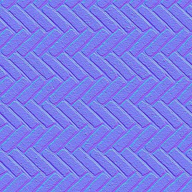 Textures   -   ARCHITECTURE   -   PAVING OUTDOOR   -   Concrete   -   Herringbone  - Concrete paving herringbone outdoor texture seamless 05825 - Normal
