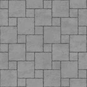 Textures   -   ARCHITECTURE   -   PAVING OUTDOOR   -   Concrete   -   Blocks damaged  - Concrete paving outdoor damaged texture seamless 05517 - Displacement