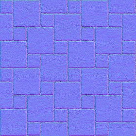 Textures   -   ARCHITECTURE   -   PAVING OUTDOOR   -   Concrete   -   Blocks damaged  - Concrete paving outdoor damaged texture seamless 05517 - Normal