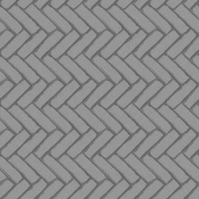 Textures   -   ARCHITECTURE   -   PAVING OUTDOOR   -   Concrete   -   Herringbone  - Concrete paving herringbone outdoor texture seamless 05827 - Displacement