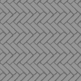Textures   -   ARCHITECTURE   -   PAVING OUTDOOR   -   Concrete   -   Herringbone  - Concrete paving herringbone outdoor texture seamless 05827 - Displacement