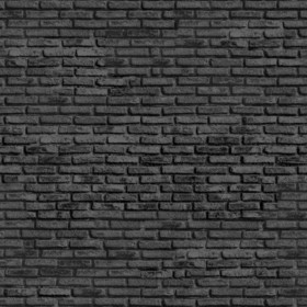 Textures   -   ARCHITECTURE   -   BRICKS   -   Colored Bricks   -   Rustic  - black brick wall PBR texture seamless 22021 - Displacement