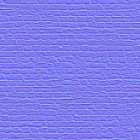 Textures   -   ARCHITECTURE   -   BRICKS   -   Damaged bricks  - Damaged bricks texture seamless 00140 - Normal