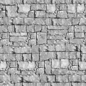 Textures   -   ARCHITECTURE   -   STONES WALLS   -   Stone blocks  - Wall stone with regular blocks texture seamless 08296 - Bump