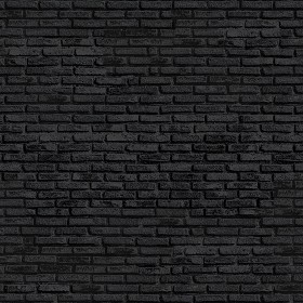 Textures   -   ARCHITECTURE   -   BRICKS   -   Colored Bricks   -   Rustic  - black brick wall PBR texture seamless 22022 (seamless)