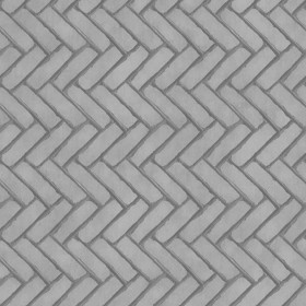 Textures   -   ARCHITECTURE   -   PAVING OUTDOOR   -   Concrete   -   Herringbone  - Concrete paving herringbone outdoor texture seamless 05829 - Displacement