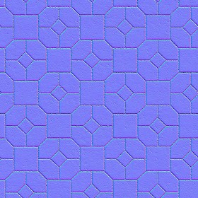 Textures   -   ARCHITECTURE   -   PAVING OUTDOOR   -   Concrete   -   Blocks mixed  - Paving concrete mixed size texture seamless 05601 - Normal