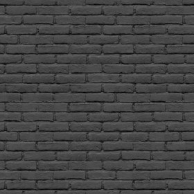 Textures   -   ARCHITECTURE   -   BRICKS   -   Colored Bricks   -   Rustic  - black painted brick wall PBR texture seamless 22023 - Displacement